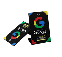 Support de carte NFC RFID personnalisé Google Review - Acrylique PVC, code de table, communication sur les réseaux sociaux, affichage du menu du restaurant, étiquette