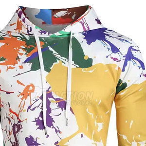 เสื้อฮู้ดพิมพ์ลายซับลิเมชันมีฮู้ดสีพื้นแบบลำลองกำหนดเองขนาดเอง - Product Image 4