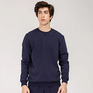Sweat-shirt personnalisé pour homme en molleton 100 % coton épais pour l'hiver, service OEM, logo personnalisé imprimé, col rond, épaules tombantes, livraison rapide - Product Image 1