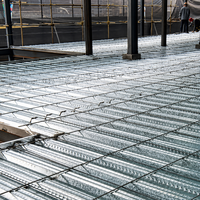 YX51 250 750 Type Bondek, plancher en acier galvanisé à nervures ouvertes, pour projets de construction en Indonésie, anti-corrosion, résistant à l'eau