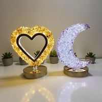 Lampes de nuit en agate en gros |   Lumière LED à changement de couleur faite à la main, rechargeable par USB, pour la décoration de la maison, la méditation et l'énergie positive