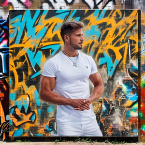 T-Shirt Homme 100% Coton Personnalisé Plus Size Lourd 240gsm Surdimensionné Imprimé Brodé Uni Manches Courtes Haut Tissé - Product Image 1