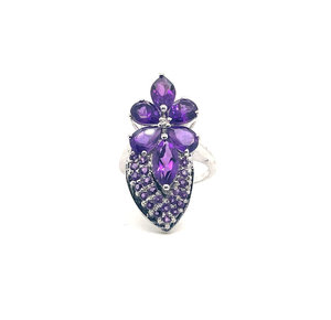 Bague d'ouverture exagérée en strass Offre Spéciale Mode indienne Design géométrique entièrement bijou Belles bagues attrayantes - Product Image 2