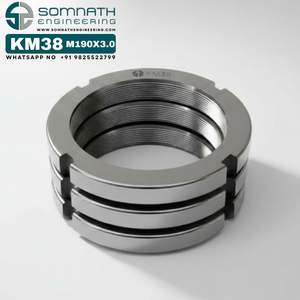 ตัวล็อค KM38น๊อตตัวล็อกเพลาแบบเมตริกที่แม่นยำ M190X3.0สำหรับยึดสเตนเลสสตีล - Product Image 3