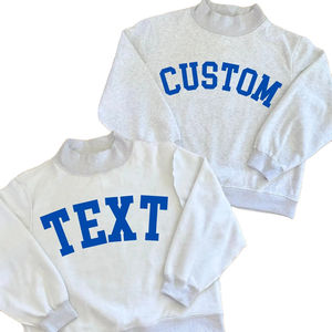 Suéter Personalizado de Cuello Alto, Algodón Grueso, Bordado, Felpa Suave, Cuello Redondo, Sudadera Extra Grande con Cuello Alto para Mujer - Product Image 1