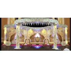 ที่ดีที่สุดคือคริสตัลเกลียวแต่งงาน mandap เท็กซัสไฟเบอร์คริสตัลแมนเด็บแนชวิลล์สง่างามมุกสีขาวคริสตัลแต่งงาน - Product Image 1
