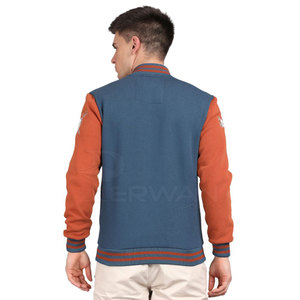 OEM New Design Customized Stand Collar Letter Pattern High Quality Letterman Winter Jacket - Product Image 3