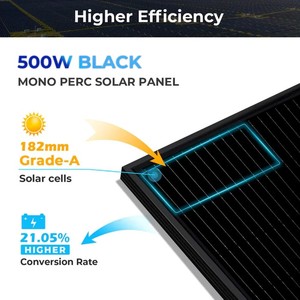 500W Monocrystalline <b>Solar</b> Panel Black PERC 32 Panel 9BB 166mm PV Module for Commercial Energy <b>Systems</b> - Product Image 4