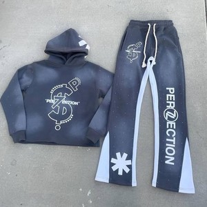 Ensemble de survêtement d'hiver unisexe de haute qualité avec sweat-shirt à capuche et pantalon de jogging avec logo personnalisé 100% coton Vêtements de sport - Product Image 5