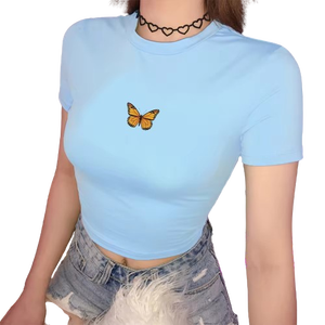 2024 Personalized Women's Custom Logo Printed Cropped <b>Tops</b>, in Stock Breathable Crop <b>Top</b> Women's T-shirt Custom Crop <b>Tops</b> - Product Image 2