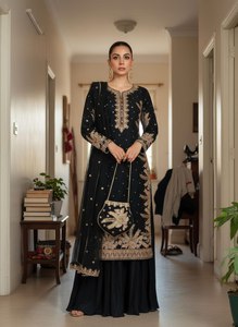 Stylish Women Lehenga Set With <b>Long</b> Kurti And <b>Matching</b> Dupatta In Comfortable Fabrics For Festivals Weddings And Ethnic Wear - Product Image 3