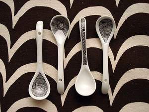 ช้อนส้อมทำจากเรซินทำมือช้อนไม้ขัดเงาศิลปะโลโก้ตามสั่งของอินเดีย - Product Image 2