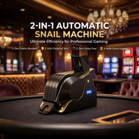 Machine à cartes automatique professionnelle 2-en-1 avec mélangeur et distributeur de cartes, dotée d'un système de mélange de précision pour les jeux de poker de casino