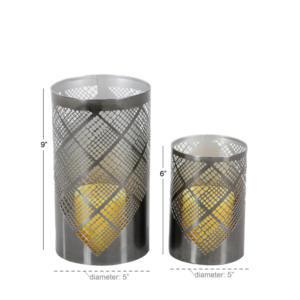 Lanterne ronde en métal de Noël personnalisée avec un beau bougeoir en verre votif imprimé Cutwork pour les mariages et la décoration intérieure - Product Image 4