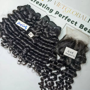 Venta al por mayor birmano rizado vietnamita virgen camboyano extensiones de cabello cutícula alineada 100% mechones de cabello humano sin procesar crudo - Product Image 1