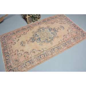 Vintage Turkish <b>Rug</b> Beige <b>Black</b> 3.9x6.7ft Wool Flat Weave with Patchwork Pattern for <b>Living</b> <b>Room</b> Decorations - Product Image 2