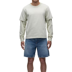 Personalized Vintage Mens Acid Washed Denim Shorts Custom Logo <b>Printing</b> <b>Label</b> Tag Embroidery Options Factory Supply - Product Image 3