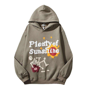 Vente en gros, sweats à capuche bouffants imprimés, tissu en coton, tenue décontractée, sweat à capuche élégant bouffant avec logo personnalisé, sweat à capuche pour hommes - Product Image 5