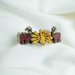 925 <b>Silver</b> Anokhi Fusion Openable <b>Cuff</b> <b>Bracelet</b> Fashionable Openable <b>Silver</b> <b>Cuff</b> - Product Image 1