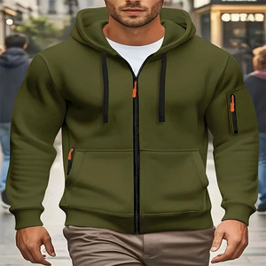 Nouvelle veste à capuche zippée en polaire brodée unisexe personnalisée, mode hiver, décontractée, 100% coton, chaude, respirante, de haute qualité - Product Image 3
