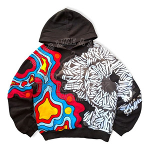 FANTASY WEAR 2026 Vente en gros Sweat à capuche oversize en polaire 350 GSM multicolore, design personnalisé, logo imprimé, sans cordon - Product Image 6