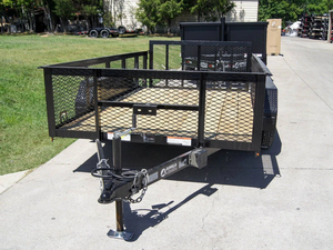 Remolque utilitario de cola de milano de 6.4x12 pies con laterales de malla de 2 pies, ejes dobles de 3500 lb, 7000 lb de peso total en marcha (GVWR), remolque para equipo de paisajismo en venta - Product Image 2