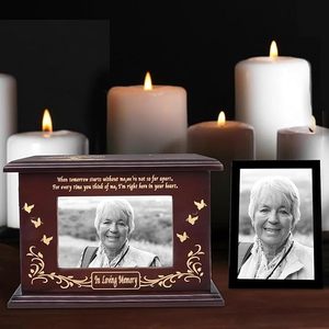 Handmade <b>Large</b> Adult Size Mosaic Aluminium Glass Cremation <b>Urn</b> Unique Funerals Supply With Individual Tiles Applied Burial - Product Image 2