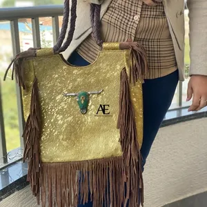 Nouveau Offre Spéciale Discount métallisé fourrure cuir fourre-tout sacs femmes sous les bras sacs à main haute qualité taureau crâne pièce sac à provisions - Product Image 1