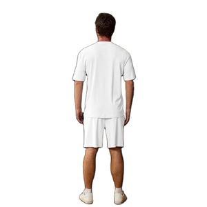 Vêtements d'été pour hommes, ensemble 2 pièces t-shirt et short en coton respirant, ensemble assorti personnalisé pour hommes par Maximize Wear - Product Image 6