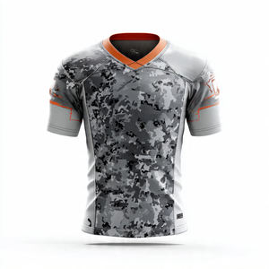 Maillots de football américain 100% polyester, hauts d'équipe, numéro d'équipe, col en V, maillot de football unisexe, hauts de sport, maillots de football - Product Image 2