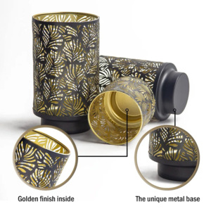 Porte-bougie votif en fer de style marocain fait à la main de haute qualité pour la décoration de la maison de luxe, pour Noël, mariage - Product Image 3