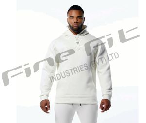 Sweat à capuche décontracté coupe ample pour hommes vente en gros de basiques en coton mélangé Streetwear pull de style simple pour la mode hivernale de tous les jours - Product Image 2