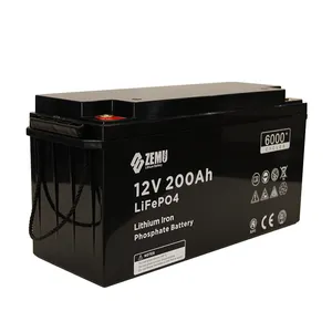 Derin döngüsü akıllı lityum İyon piller 12V 200Ah güneş pili 200Ah LiFePO4 pil Bluetooth ve APP ile