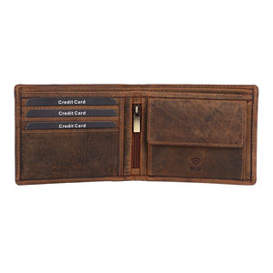 Cartera plegable con estilo para hombre, cuero genuino duradero con decoración bordada, tarjetero, precio bajo - Product Image 4