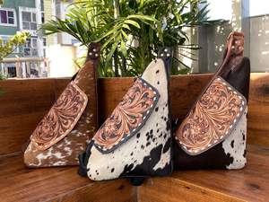 Bolso de pecho multifunción para mujer, portátil, de cuero de vaca genuino, para exteriores, a precio al por mayor - Product Image 2