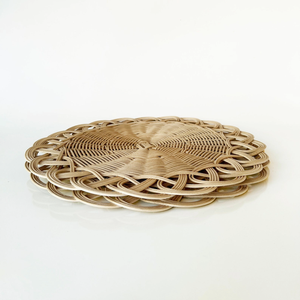 Manteles individuales redondos de ratán hechos a mano, manteles tejidos naturales, decoración de mesa de comedor resistente al calor para cocina y restaurante - Product Image 6