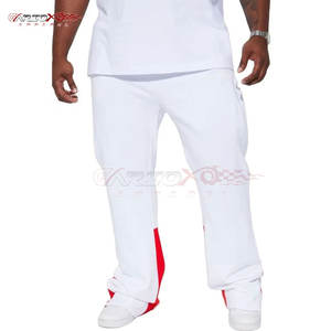 กางเกงวอร์มปลายบานสำหรับผู้ชายทรงโอเวอร์ไซส์และผ้าฝ้ายหนาสำหรับฤดูใบไม้ร่วง - Product Image 2