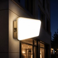 Boîte à lumière LED personnalisée, panneau lumineux en acrylique et en aluminium, de forme carrée, Double face, pour magasin