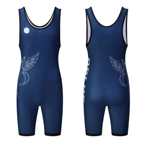 เสื้อกล้ามมวยปล้ำผู้ชายแขนกุดชิ้นเดียวผ้าฝ้ายแห้งเร็วระบายอากาศน้ำหนักเบา220กรัมแบบกำหนดเอง - Product Image 1