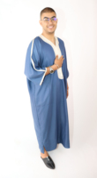 Gandoura marocaine de luxe pour hommes en bleu Robes caftan faites à la main 10 OEM Lavable Traditionnel Personnalisé Accepté OEM Avaliab