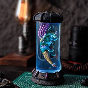 โคมไฟเรซินแบบกำหนดเอง, เรซินโคมไฟ VelociRaptor, ไฟกลางคืนที่กำหนดเอง, โคมไฟอีพ็อกซี่ที่กำหนดเอง, โคมไฟอาร์ตเดคโค, ของขวัญส่วนตัว, ของขวัญแฮนด์เมด - Product Image 2