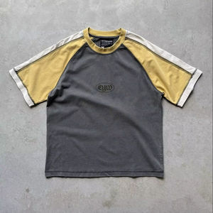 Streetwear Designer Embroidered <b>Knitted</b> Formal 100% Cotton Round Neck Oversized <b>T</b>-<b>shirt</b> 180GSM Anti Shrink - Product Image 3