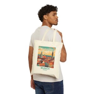 For Munich Germany Travel <b>Canvas</b> <b>Tote</b> Bag Vintage Style Memory Gift Present T2EU_GEMU1 - Product Image 4