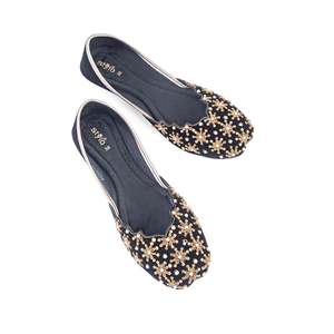 Mocassins noirs fantaisie Khusa EC8470 - Product Image 1
