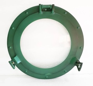 การเดินเรือโบราณสีเขียว Patina ทะเล Porthole รอบหน้าต่างกระจกเรือทะเลเรือตกแต่ง Porthole - Product Image 1