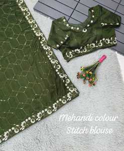 Dernier concepteur de sari en soie douce de haute qualité broderie à séquences lourdes style traditionnel indien pakistanais pour adultes pour les mariages - Product Image 4