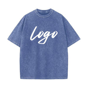 OEM เสื้อยืดโอเวอร์ไซส์สำหรับผู้ชายผ้าคอตตอนเนื้อนุ่มระบายอากาศพิมพ์ลายสีทึบและโลโก้ตามสั่ง - Product Image 4