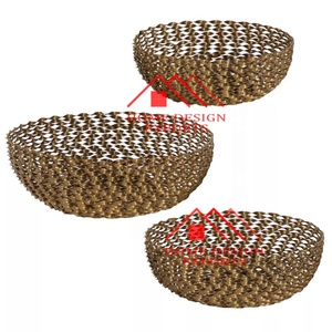 Décoration de table en métal aluminium fait main et bol à fruits - Product Image 5