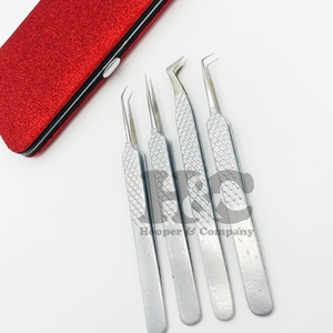 Pince à épiler méga-volume en acier inoxydable vente en gros de logo gratuit pince à épiler extension de cils en éventail avec étui d'emballage durable vison - Product Image 5