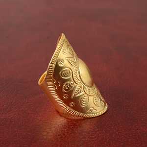 Latest Design Tribal Floral <b>Ring</b> Boho Brass <b>Rings</b> Women 18k Gold Plated Ethnic Sunburst Wide Band <b>Ring</b> Statement Wholesale - Product Image 6